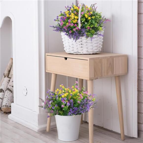 12 Pcs Artificial Flowers Outdoor, Faux Artificial Plants UV Resistant Plastic - Picture 6 of 8